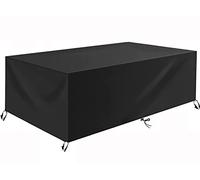 TopSoul Housse Table de Jardin, Housse Salon de Jardin, Rectangulaire Couverture de Protection Meubles Bâche Salon de Jardin Imperméable Anti-UV 600D Oxford Bache Table Exterieur 140x135x70cm