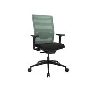 TOPSTAR AirWork Chaise de Bureau pivotante avec accoudoirs Mécanisme synchrone Noir Vert Menthe