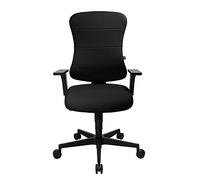 Topstar Art Comfort Chaise de Bureau avec Coussins à Ressorts et accoudoirs réglables en Hauteur, Tissu, Noir