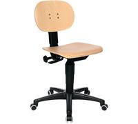 TOPSTAR Chaise d’atelier pivotante Tec 11 rouleaux hêtre 420-550 mm