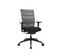 TOPSTAR Chaise de Bureau AirWork - avec accoudoirs - Mécanisme synchrone - Noir - Gris