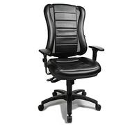 TOPSTAR Chaise de Bureau Head Point RS avec accoudoirs/Rembourrage Noir/Coutures Rouges