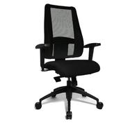Topstar Chaise de Bureau Lady Santess Deluxe - Mobile - 7 Zones - Noir/Noir