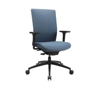 TOPSTAR Chaise de Bureau pivotante Sitness AirWork G - Mécanisme synchrone - avec accoudoirs - Bleu pétrole