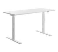 Topstar E-Table Bureau à Hauteur réglable en Bois Blanc/Blanc 140 x 60 cm