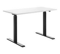 Topstar E-Table Bureau réglable en Hauteur en Bois Noir/Blanc 120 x 60 cm