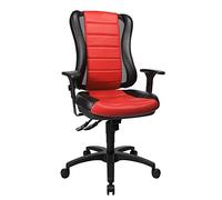 TOPSTAR Head Point RS Chaise de Bureau, avec accoudoirs, Rembourrage Bicolore, Noir/Rouge