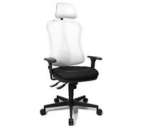 Topstar Head Point SY Chaise de Bureau avec accoudoirs et Appui-tête Noir/Blanc