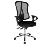 Topstar Head Point SY Deluxe Chaise de Bureau Ergonomique avec accoudoirs en Tissu Noir 70 x 66 x 113 cm