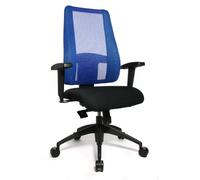 Topstar Lady Sitness Deluxe / LT20BTW506 Siège de bureau Accoudoirs ajustables en hauteur Noir/bleu