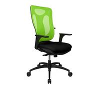 TOPSTAR Net Pro 100 Chaise de Bureau avec accoudoirs réglables en Hauteur Noir/Vert