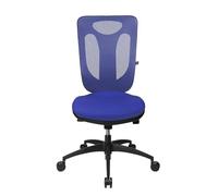 Topstar | Siège de Bureau Ergonomique | mécanisme synchrone | Assise Ergonomique | piètement Noir | avec Dossier résille | Bleu