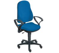 Topstar Siège de bureau Noa en tissu sans accoudoir - Bleu
