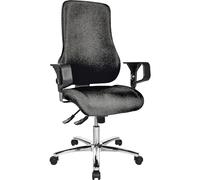 Topstar | Siège de Bureau pivotant avec accoudoirs | Hauteur Dossier 600 mm | Habillage Noir