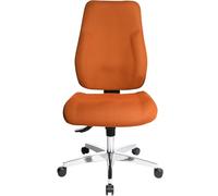 Topstar | Siège de Bureau pivotant | piétement en Aluminium | Dossier rembourré | Habillage Orange