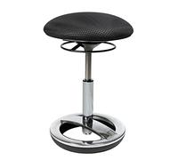 Topstar Tabouret Sitness Bob SU49BR0 – aluminium poli, anneau repose-pieds poli, tissu – Noir