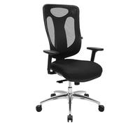 TOPSTAR Sitness Net Pro 100, Ergonomique ofis sandalyesi, çal??ma masas? sandalyesi, nokta senkronizasyonu, yüksekli?i ayarlanabilir kolçaklar dahil, Kuma?, siyah, 59 x 56 x 120 cm