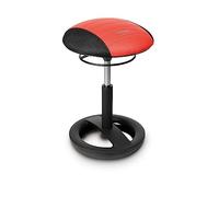 Topstar Sitness Racer Bob Tabouret en Tissu, Similicuir, Rouge/Noir, 38.5 x 38.5 x 57.0 cm