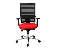 TOPSTAR Sitness X-Pander Plus Chaise de Bureau Ergonomique avec accoudoirs Multifonctions, Articulation Body-Balance Tec, Tissu, Rouge/Noir, 61 x 59 x 130 cm