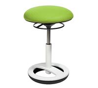 Topstar SU43BR0 Sitness Bobby Tabouret Rond pour Enfant avec Pied en Aluminium laqué Blanc et Housse en Tissu