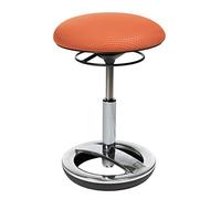 Topstar SU49BR0 Sitness Bob Tabouret en Aluminium Poli avec Anneau Repose Pieds Poli et revêtement en Tissu