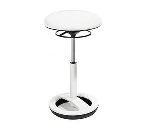 Topstar SU53BR0 Sitness High Bob Anneau de Pied en Aluminium laqué Blanc, Polyester, Blanc., 36.5 x 36.5 x 70 cm