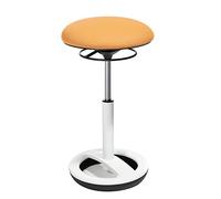 Topstar SU53BR0 Sitness High Bob Support en Aluminium laqué Blanc, Tissu, Jaune, 36.5 x 36.5 x 70 cm