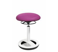Topstar SU53BR0 Sitness High bob Tabouret sur Pied Rond en Aluminium Poli et Housse en Tissu