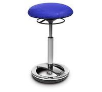 Topstar SU59BR0 Sitness High bob Tabouret sur Pied Rond en Aluminium Poli et Housse en Tissu