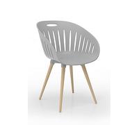 TOPSTAR T2023 Outdoor Lot de 2 Sets de Table en hêtre teinté pour l'extérieur Gris Clair