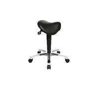 Topstar 70649A80Q Tabouret Bonanza avec assise selle en cuir Noir