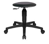 Tabouret pivotant 'TEC 60 Skai', noir