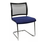 TOPSTAR Visit 20 Lot de 2 chaises visiteurs empilables en Tissu Bleu/Noir