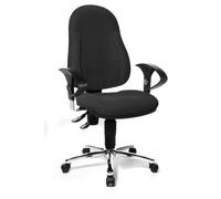 Topstar Wellpoint 10 Deluxe / 8059U BB0 Siège de bureau Accoudoirs ajustables en hauteur Revêtement tissu Noir (Import Allemagne)
