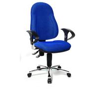 Topstar Wellpoint 10 Deluxe / 8059U BB6 Siège de bureau Accoudoirs ajustables en hauteur Revêtement tissu Bleu (Import Allemagne)