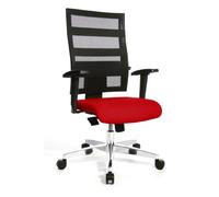 TOPSTAR X-Pander Chaise de Bureau avec accoudoirs réglables en Hauteur Rouge/Noir