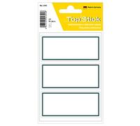 TopStick 1345 Étiquettes de livre vierges (82 x 36 mm, 50 feuilles, papier, mat) auto-adhésives, autocollants scolaires neutres pour enfants, filles et garçons, 150 étiquettes d'école, grises et blanc