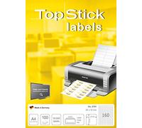TopStick - Pochette de 16000 étiquettes autocollantes multi-usages (22 x 12 mm) Personnalisables et imprimables, Impression laser / jet d'encre, (8791)