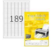 TopStick - Pochette de 1890 étiquettes autocollantes multi-usages (25,4 x 10 mm) Personnalisables et imprimables, Impression laser / jet d'encre, (8780)