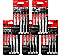 TopsTools 25pcs JSTT101BR_5 100mm T101BR Bois Lames sauteuse Longue durée | Emmanchement T stable; lames durables pour coupes rapides, propres et précises dans le bois
