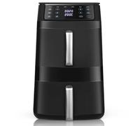 TopStrong Air Fryer XXL 11L, Friteuse Sans Huile Double Compartiment Superposé, Air Fryer 2 Compartiments, 2500W, 6 Fonctions, 8 Recettes, Lavable au Lave-Vaisselle, Économe en Énergie