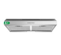 TopStrong Hotte Aspirante 60 cm Encastrable, 250 m³/h Hotte de Cuisine Slim, 3 Vitesses LED, Inox 430, Recyclage & Évacuation
