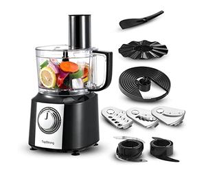 TopStrong Robot Multifonction, 6 en 1 Robot de Cuisine, 2L Robot Cuisine Multifonctions, Food Processor 800W, Robot Menager Multifonctions, Hachoir Mixeur