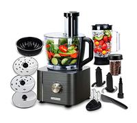TopStrong Robot Multifonction,Robot de Cuisine Multifonctions 1100W,11 en 1 Robot Cuisine inclus Hachoir,Crochet Pétrisseur,Mixeur,Presse-agrumes et Moulin à Café, 3,2L Bol et 1,5L Blender