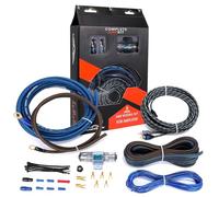 TOPSTRONGGEAR Kit de câblage pour amplificateur audio de voiture CCA de calibre 8 avec câbles RCA, fusible 60 A, câble d'alimentation de 6,1 m - Kit d'installation complet pour caisson de basses 8 AWG