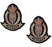 topt celte ecusson Couronne Royal Roi Reine Queen Lot de 2 5x5,5cm patche Insigne