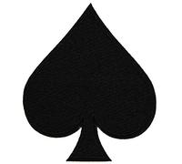 topt mili ecusson as Pique 8 Ball Poker Carte as of Spade Biker Moto Motard thermocollant 7,5x6,5cm patche Badge