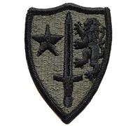 topt mili veritable ecusson us Army armée USA 7,5x5cm epée Lion Kaki Noir