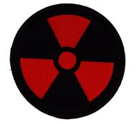 topt rasta Ecusson thermocollant Patch Noir Rouge nucleaire radioactif radioactivité Nuclear 7,5cm