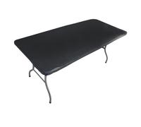 TopTableCloth Nappe noire en vinyle et plastique de 1,8 m (72 x 30 po) pour tables rectangulaires de 1,8 m, lastique, pour No l, pique-nique, f